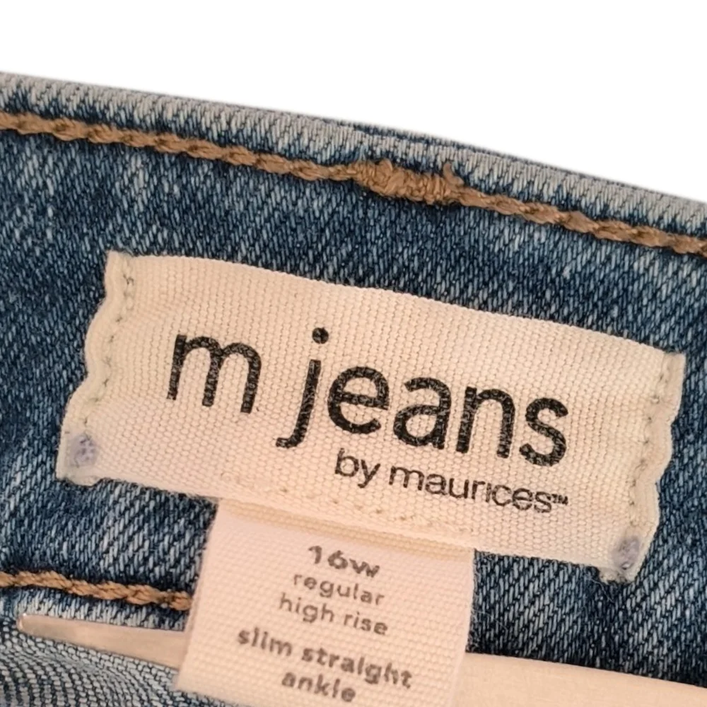 m jeans by Maurices Slim Straight Ankle Jeans Size 16W